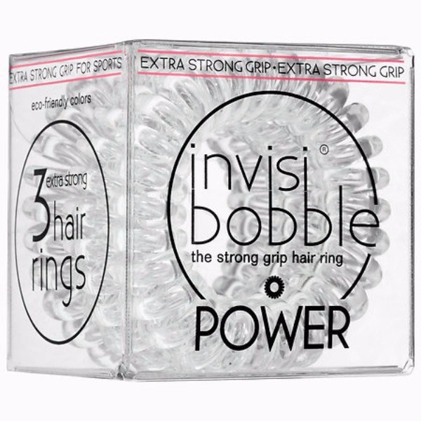 Invisibobble Power Hair Ring 3 Τμχ Hair Ring Crystal Clear