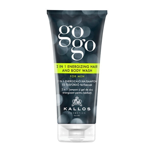 Kallos Cosmetics Gogo 2 In 1 Energizing Hair And Body Wash 200ml For Fresh Skin